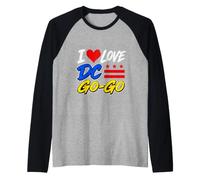 J'adore DC Go-Go Music, Washington District of Columbia Pride Manche Raglan