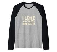 J'adore Dinosaur Fun Jurassic Style Manche Raglan