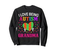 J'adore être Une Grand-mère autiste, Puzzle Arc-en-Ciel Love Boy Girl Sweatshirt