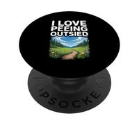 J'adore Faire Pipi Dehors, Amoureux de la Nature PopSockets PopGrip Adhésif