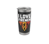 J'adore Firemen Courage Brave Heroes Gobelet isotherme en acier inoxydable double paroi