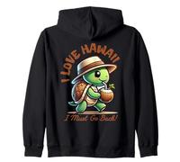 J'adore Hawaï et Une Tortue de mer Sweat à Capuche