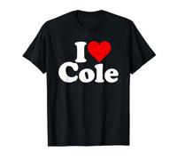 J'adore Heart Cole T-Shirt Graphique avec Valeur, Homme, Noir, S