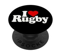 J'adore Heart Rugby Football PopSockets PopGrip Adhésif