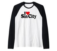 J'adore Heart Sin City Las Vegas Baby Manche Raglan