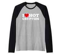 J'adore Hot Cryptids, un monstre drôle, fan de créatures cryptozoologiques Manche Raglan
