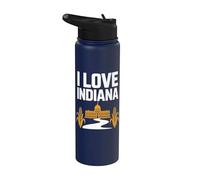 J'adore Indiana Capitol Cornfields Pride Stainless Steel Insulated Water Bottle