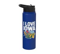 J'adore Iowa Cornfields Cardinal State Stainless Steel Insulated Water Bottle