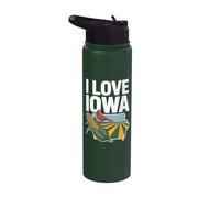 J'adore Iowa Cornfields Cardinal State Stainless Steel Insulated Water Bottle
