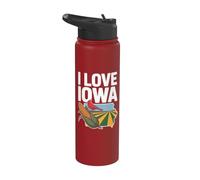 J'adore Iowa Cornfields Cardinal State Stainless Steel Insulated Water Bottle
