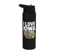 J'adore Iowa Cornfields Cardinal State Stainless Steel Insulated Water Bottle