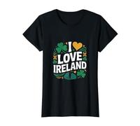 J'adore Ireland Shamrock Heart Pride T-Shirt Graphique avec Valeur