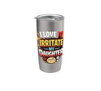 J'adore irriter mon père drôle de fille Gobelet isotherme en acier inoxydable double paroi