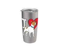 J'adore Jack Russells Gobelet isotherme en acier inoxydable double paroi