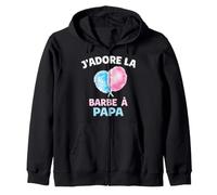 J'adore La Barbe À Papa Humour Français Gourmandise Sweat à Capuche