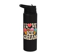 J'adore la crème glacée Colorful Delight Stainless Steel Insulated Water Bottle