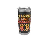 J'adore la danse en ligne et le fun à l'occidentale Gobelet isotherme en acier inoxydable double paroi
