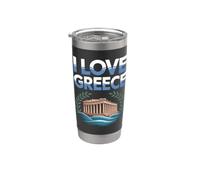 J'adore la Grèce Parthénon Waves Travel Gobelet isotherme en acier inoxydable double paroi