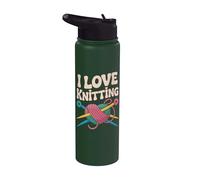 J'adore la laine à tricoter, Craft Passion Fun Stainless Steel Insulated Water Bottle