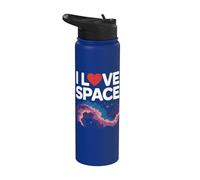 J'adore la nébuleuse du cosmos galactique spatial Stainless Steel Insulated Water Bottle