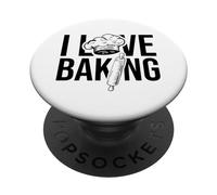J'adore la pâtisserie | Boulangerie | Hobby Bake Baker PopSockets PopGrip Adhésif
