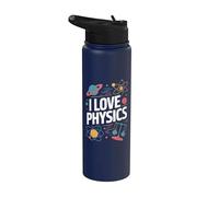 J'adore la physique et la conception de planètes atomiques Stainless Steel Insulated Water Bottle