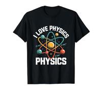 J'adore la Physique Physics E=MC² Modèle Atomique T-Shirt Graphique avec Valeur, Homme, Noir, M