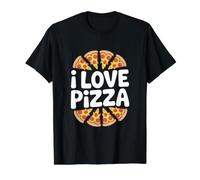 J'adore la Pizza, Un passionné de Fun Slice T-Shirt Graphique avec Valeur, Homme, Noir, M