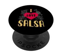 J'adore la Salsa et la Musique Latine est ce qu'il y a de Mieux pour Danser la Salsa PopSockets PopGrip Adhésif