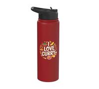 J'adore la saveur des amateurs de curry et des amateurs d'épices Stainless Steel Insulated Water Bottle