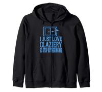 J'adore la Vitrerie Alors Laissez-Moi Tranquille Sweat à Capuche