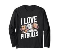 J'adore l'adoration des compagnons canins des Pitbulls Manche Longue