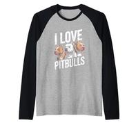 J'adore l'adoration des compagnons canins des Pitbulls Manche Raglan