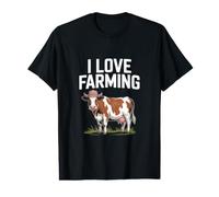 J'adore l'agriculture avec d'adorables Vaches Amusantes T-Shirt Graphique avec Valeur