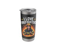 J'adore l'appréciation du héros courageux des pompiers Gobelet isotherme en acier inoxydable double paroi