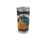 J'adore l'art architectural de Pittsburgh Gobelet isotherme en acier inoxydable double paroi