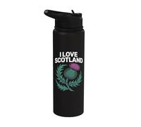J'adore l'art du chardon écossais Stainless Steel Insulated Water Bottle