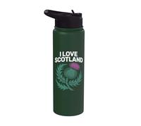 J'adore l'art du chardon écossais Stainless Steel Insulated Water Bottle