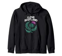 J'adore l'art du chardon écossais Sweat à Capuche
