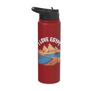 J'adore l'aventure des pyramides d'Égypte sur le Nil Stainless Steel Insulated Water Bottle