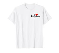 J'adore Le Backgammon en Forme DE CŒUR T-Shirt