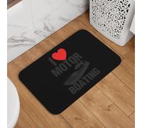 J'adore Le Bateau À Moteur Paillasson D'Entree Anti-Salissures Tapis De Bain Antidérapant Paillasson Intérieur pour Couloir Cuisine Porte 40X60Cm