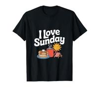 J'adore Le café aux crêpes du Dimanche Relax Sun T-Shirt Graphique avec Valeur
