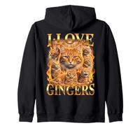 J'adore Le Chat drôle de Ginger Sweat à Capuche