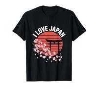 J'adore le coucher de soleil de Cherry Blossom Torii au Japon T-Shirt