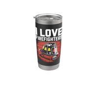 J'adore le courage des pompiers Gobelet isotherme en acier inoxydable double paroi