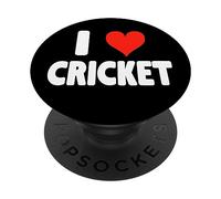 J'adore Le Cricket - Heart Pitch Wicket Sport PopSockets PopGrip Adhésif