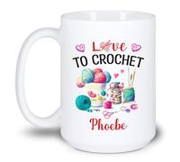 J'Adore Le Crochet Mug Céramique Tasse À Thé Unique Tasse À Café Cadeaux Fantaisie Pour Anniversaire Noël Bureau 330ml