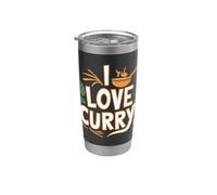 J'adore le curry, la passion culinaire et l'art des épices Gobelet isotherme en acier inoxydable double paroi