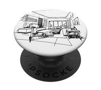 J'adore Le Design d'intérieur Perspective Line Art Architects PopSockets PopGrip Adhésif
